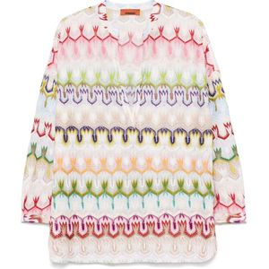 Missoni, Dames, Blouses & Shirts, Veelkleurig, Maat: XL Katoen,