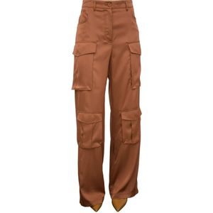 Blugirl, Dames, Broeken, Bruin, Maat: M Poliester,