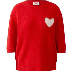 Oui, Dames, Truien, Rood, Maat: S Acryl,