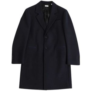 Burberry, Heren, Mantels, Blauw, Maat: L Wol,
