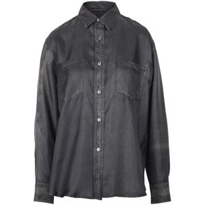 Jucca, Dames, Blouses & Shirts, Grijs, Maat: 2XS Zijde,