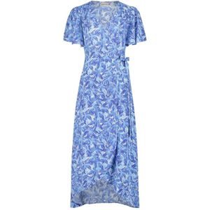 Fabienne Chapot - Archana Jurk - Blauw - Midi Wikkeljurk - Dames