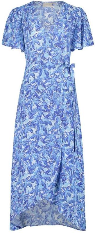 Fabienne Chapot - Archana Jurk - Blauw - Midi Wikkeljurk - Dames