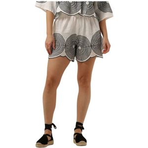 Greek Archaic Kori, Dames, Korte broeken, Veelkleurig, Maat: XS Linnen,
