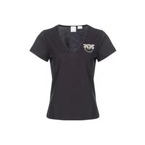Pinko T-Hemden , Black , Dames , Maat: M