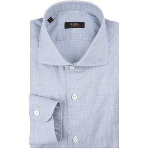 Barba, Heren, Overhemden, Blauw, Maat: M Katoen,