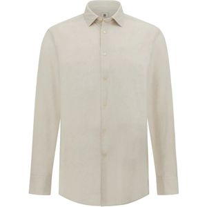 Boggi Milano, Heren, Overhemden, Beige, Maat: L Nylon,
