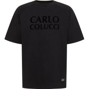 Carlo Colucci, Heren, Tops, Zwart, Maat: XS