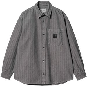 Carhartt Wip, Heren, Overhemden, Grijs, Maat: XL Katoen,