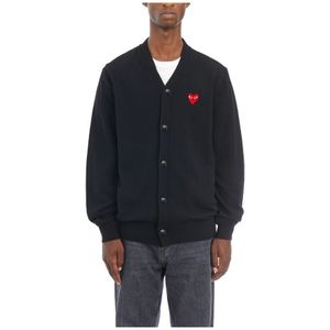 Comme des Garçons Play, Heren, Truien, Zwart, Maat: XL