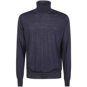 Filippo De Laurentiis, Heren, Truien, Blauw, Maat: 3XL Wol,