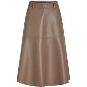 Bruuns Bazaar, Dames, Rokken, Bruin, Maat: XL Leer,
