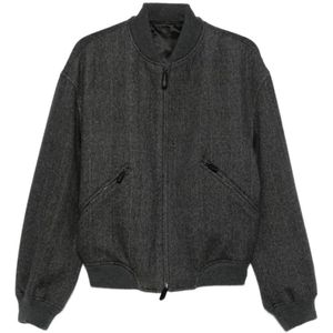 Giorgio Armani, Heren, Jassen, Grijs, Maat: L Wol,