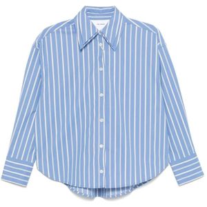 Axel Arigato, Dames, Blouses & Shirts, Blauw, Maat: S Katoen,