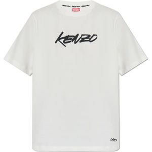 Kenzo, Dames, Tops, Wit, Maat: M Katoen,