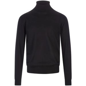 Fedeli, Heren, Truien, Zwart, Maat: 4XL Zijde,