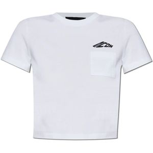 Dsquared2, Dames, Tops, Wit, Maat: M Katoen,