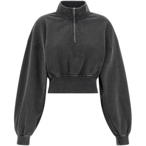 T by Alexander Wang, Dames, Sweatshirts & Hoodies, Grijs, Maat: XS Katoen,