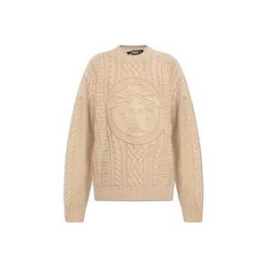 Versace Katoenen trui , Beige , Heren , Maat: 2XL