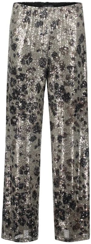 Betty Barclay - Marlene Broek - Beige - Polyester - Wijde Pijp - Dierenprint