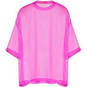 Valentino, Heren, Tops, Roze, Maat: M Chiffon,