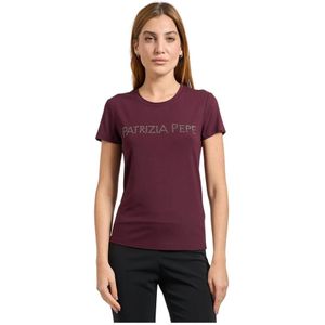 Patrizia Pepe, Dames, Tops, Paars, Maat: M Viscose,