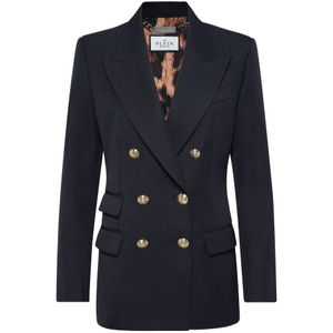 Philipp Plein, Dames, Jassen, Blauw, Maat: S Wol,