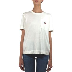 Afterlabel, Dames, Tops, Wit, Maat: S Jersey,