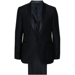 Tagliatore, Heren, Pakken, Blauw, Maat: M Zijde,