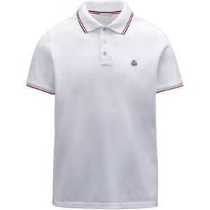 Moncler, Heren, Tops, Wit, Maat: L Katoen,