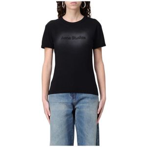 Acne Studios - T-shirt - Zwart - Dames - 100% Katoen