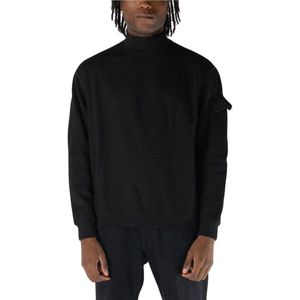 Stone Island, Heren, Truien, Zwart, Maat: L Katoen,