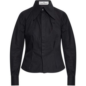 Vivienne Westwood, Dames, Blouses & Shirts, Zwart, Maat: XS Katoen,