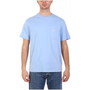 Guess, Heren, Tops, Blauw, Maat: M Katoen,