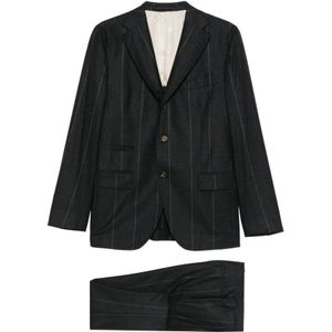 Eleventy, Heren, Pakken, Grijs, Maat: XL Zijde,