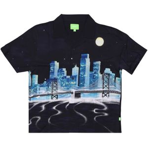 Huf, Heren, Overhemden, Zwart, Maat: S