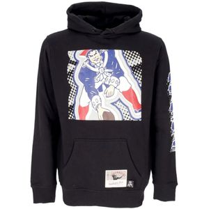 Mitchell & Ness, Heren, Sweatshirts & Hoodies, Zwart, Maat: L Katoen,