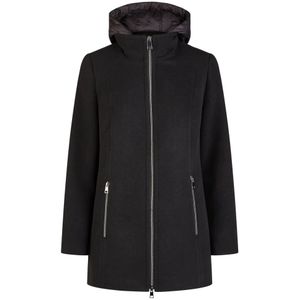 Lebek - Wollen Jas - Black - Met Capuchon