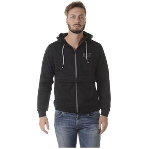 Emporio Armani Ea7, Heren, Sweatshirts & Hoodies, Zwart, Maat: L Katoen,