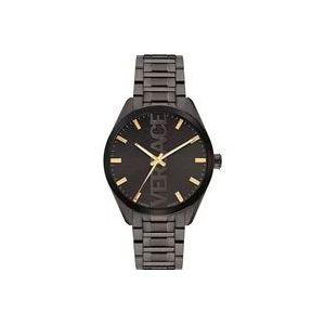 Versace V-Vertical Roestvrijstalen Horloge Zwart , Black , Heren , Maat: ONE Size