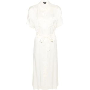 A.p.c., Dames, Jurken, Wit, Maat: 3XS Viscose,