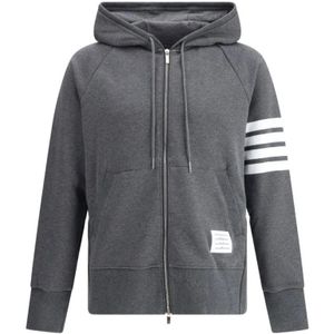 Thom Browne, Heren, Sweatshirts & Hoodies, Grijs, Maat: L Katoen,