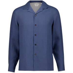 Brunello Cucinelli, Heren, Overhemden, Blauw, Maat: S