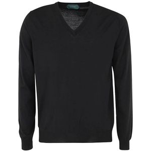 Zanone, Heren, Truien, Zwart, Maat: 3XL