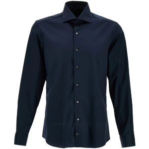 Fay, Heren, Overhemden, Blauw, Maat: S