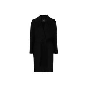 Pinko Single-Breasted Coats , Black , Dames , Maat: M