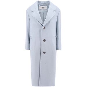 Ami Paris, Dames, Mantels, Blauw, Maat: 2XS Wol,