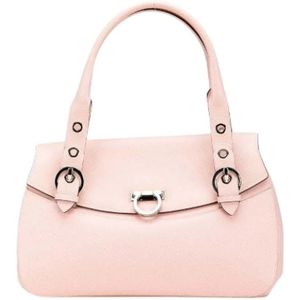 Salvatore Ferragamo Pre-owned, Dames, Pre-owned, Roze, Maat: ONE Size Leer,