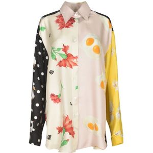 Moschino, Dames, Blouses & Shirts, Veelkleurig, Maat: XS
