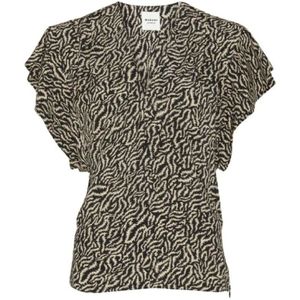 Isabel Marant Étoile, Dames, Blouses & Shirts, Zwart, Maat: S Viscose,